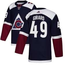 Men's Adidas Colorado Avalanche #49 Samuel Girard Authentic Navy Blue Alternate NHL Jersey