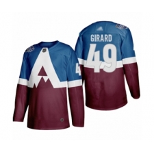 Men's Colorado Avalanche #49 Samuel Girard Authentic Burgundy Blue 2020 Stadium Series Hockey Jersey