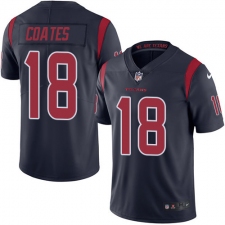 Men's Nike Houston Texans #18 Sammie Coates Limited Navy Blue Rush Vapor Untouchable NFL Jersey