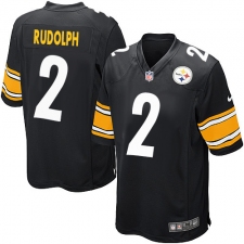 Men's Nike Pittsburgh Steelers #2 Mason Rudolph Game Black Team Color NFL Jersey