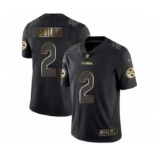 Men's Pittsburgh Steelers #2 Mason Rudolph Black Gold Vapor Untouchable Limited Player Football Jersey