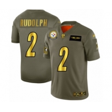 Men's Pittsburgh Steelers #2 Mason Rudolph Olive Gold 2019 Salute to Service Limited Player Football Jersey
