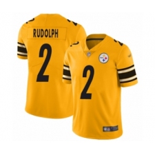 Youth Pittsburgh Steelers #2 Mason Rudolph Limited Gold Inverted Legend Football Jersey