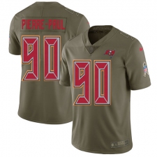 Youth Nike Tampa Bay Buccaneers #90 Jason Pierre-Paul Limited Olive 2017 Salute to Service NFL Jersey