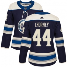 Women's Adidas Columbus Blue Jackets #44 Taylor Chorney Authentic Navy Blue Alternate NHL Jersey