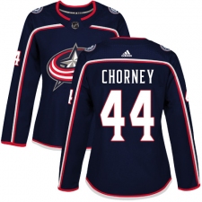 Women's Adidas Columbus Blue Jackets #44 Taylor Chorney Authentic Navy Blue Home NHL Jersey