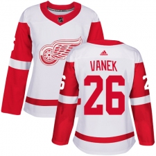 Women's Adidas Detroit Red Wings #26 Thomas Vanek Authentic White Away NHL Jersey