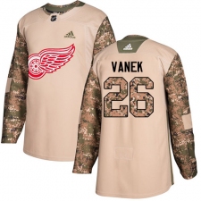 Youth Adidas Detroit Red Wings #26 Thomas Vanek Authentic Camo Veterans Day Practice NHL Jersey