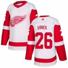 Youth Adidas Detroit Red Wings #26 Thomas Vanek Authentic White Away NHL Jersey