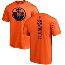 NHL Adidas Edmonton Oilers #35 Al Montoya Orange One Color Backer T-Shirt