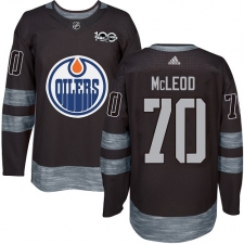 Men's Adidas Edmonton Oilers #70 Ryan McLeod Authentic Black 1917-2017 100th Anniversary NHL Jersey