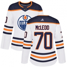 Women's Adidas Edmonton Oilers #70 Ryan McLeod Authentic White Away NHL Jersey