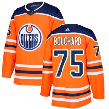 Men's Adidas Edmonton Oilers #75 Evan Bouchard Authentic Orange Home NHL Jersey