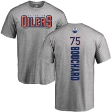 NHL Adidas Edmonton Oilers #75 Evan Bouchard Ash Backer T-Shirt