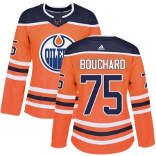Women's Adidas Edmonton Oilers #75 Evan Bouchard Authentic Orange Home NHL Jersey