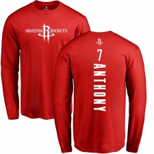 NBA Nike Houston Rockets #7 Carmelo Anthony Red Backer Long Sleeve T-Shirt