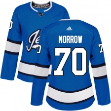 Women's Adidas Winnipeg Jets #70 Joe Morrow Authentic Blue Alternate NHL Jersey