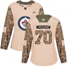 Women's Adidas Winnipeg Jets #70 Joe Morrow Authentic Camo Veterans Day Practice NHL Jersey