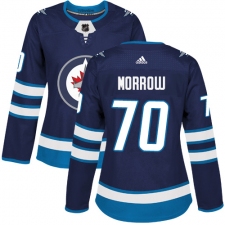 Women's Adidas Winnipeg Jets #70 Joe Morrow Premier Navy Blue Home NHL Jersey