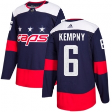 Men's Adidas Washington Capitals #6 Michal Kempny Authentic Navy Blue 2018 Stadium Series NHL Jersey