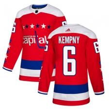 Men's Adidas Washington Capitals #6 Michal Kempny Authentic Red Alternate NHL Jersey