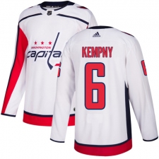 Men's Adidas Washington Capitals #6 Michal Kempny Authentic White Away NHL Jersey