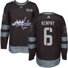 Men's Adidas Washington Capitals #6 Michal Kempny Premier Black 1917-2017 100th Anniversary NHL Jersey