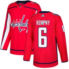 Men's Adidas Washington Capitals #6 Michal Kempny Premier Red Home NHL Jersey