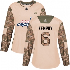 Women's Adidas Washington Capitals #6 Michal Kempny Authentic Camo Veterans Day Practice NHL Jersey