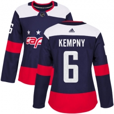 Women's Adidas Washington Capitals #6 Michal Kempny Authentic Navy Blue 2018 Stadium Series NHL Jersey