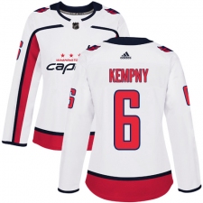 Women's Adidas Washington Capitals #6 Michal Kempny Authentic White Away NHL Jersey