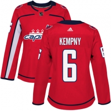 Women's Adidas Washington Capitals #6 Michal Kempny Premier Red Home NHL Jersey