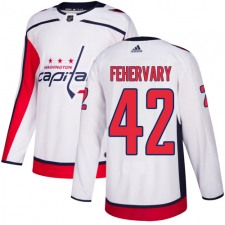 Men's Adidas Washington Capitals #42 Martin Fehervary Authentic White Away NHL Jersey