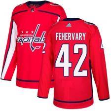 Men's Adidas Washington Capitals #42 Martin Fehervary Premier Red Home NHL Jersey