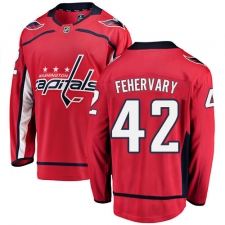 Men's Washington Capitals #42 Martin Fehervary Fanatics Branded Red Home Breakaway NHL Jersey
