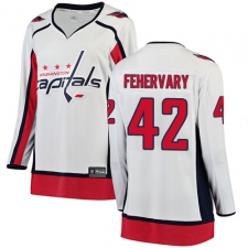 Women's Washington Capitals #42 Martin Fehervary Fanatics Branded White Away Breakaway NHL Jersey