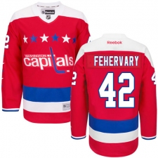 Youth Reebok Washington Capitals #42 Martin Fehervary Premier Red Third NHL Jersey
