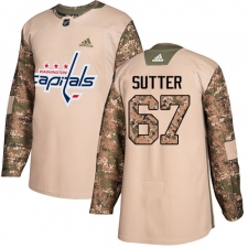 Youth Adidas Washington Capitals #67 Riley Sutter Authentic Camo Veterans Day Practice NHL Jersey