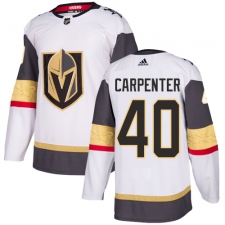 Men's Adidas Vegas Golden Knights #40 Ryan Carpenter Authentic White Away NHL Jersey