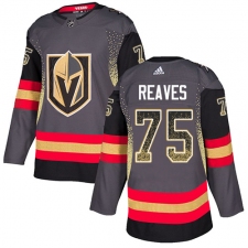 Men's Adidas Vegas Golden Knights #75 Ryan Reaves Authentic Black Drift Fashion NHL Jersey