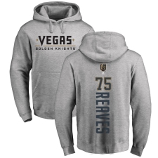 NHL Adidas Vegas Golden Knights #75 Ryan Reaves Gray Backer Pullover Hoodie