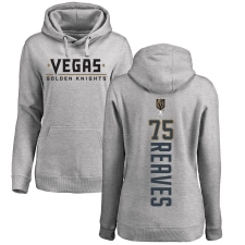 NHL Women's Adidas Vegas Golden Knights #75 Ryan Reaves Gray Backer Pullover Hoodie
