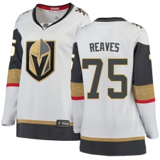 Women's Vegas Golden Knights #75 Ryan Reaves Authentic White Away Fanatics Branded Breakaway NHL Jersey