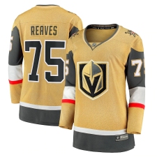Women's Vegas Golden Knights #75 Ryan Reaves Fanatics Branded Gold 2020-21 Alternate Premier Breakaway Player Jersey