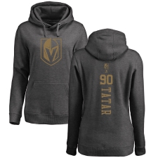 NHL Women's Adidas Vegas Golden Knights #90 Tomas Tatar Charcoal One Color Backer Pullover Hoodie