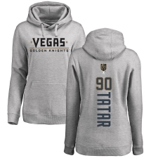 NHL Women's Adidas Vegas Golden Knights #90 Tomas Tatar Gray Backer Pullover Hoodie