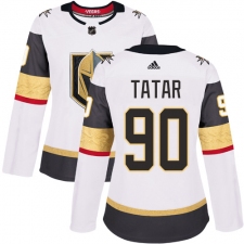 Women's Adidas Vegas Golden Knights #90 Tomas Tatar Authentic White Away NHL Jersey