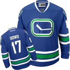 Men's Reebok Vancouver Canucks #17 Nic Dowd Authentic Royal Blue Third NHL Jersey