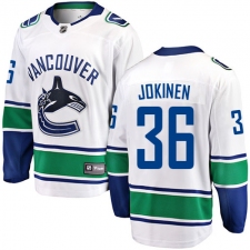 Youth Vancouver Canucks #36 Jussi Jokinen Fanatics Branded White Away Breakaway NHL Jersey