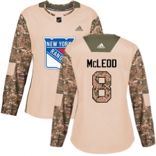Women's Adidas New York Rangers #8 Cody McLeod Authentic Camo Veterans Day Practice NHL Jersey